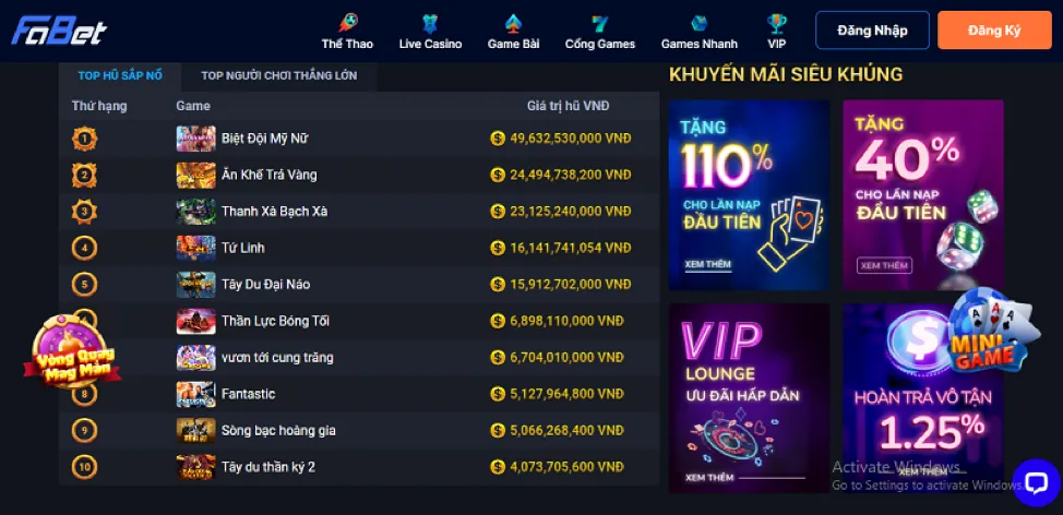 Các phần thưởng và đặc quyền VIP của mm88b